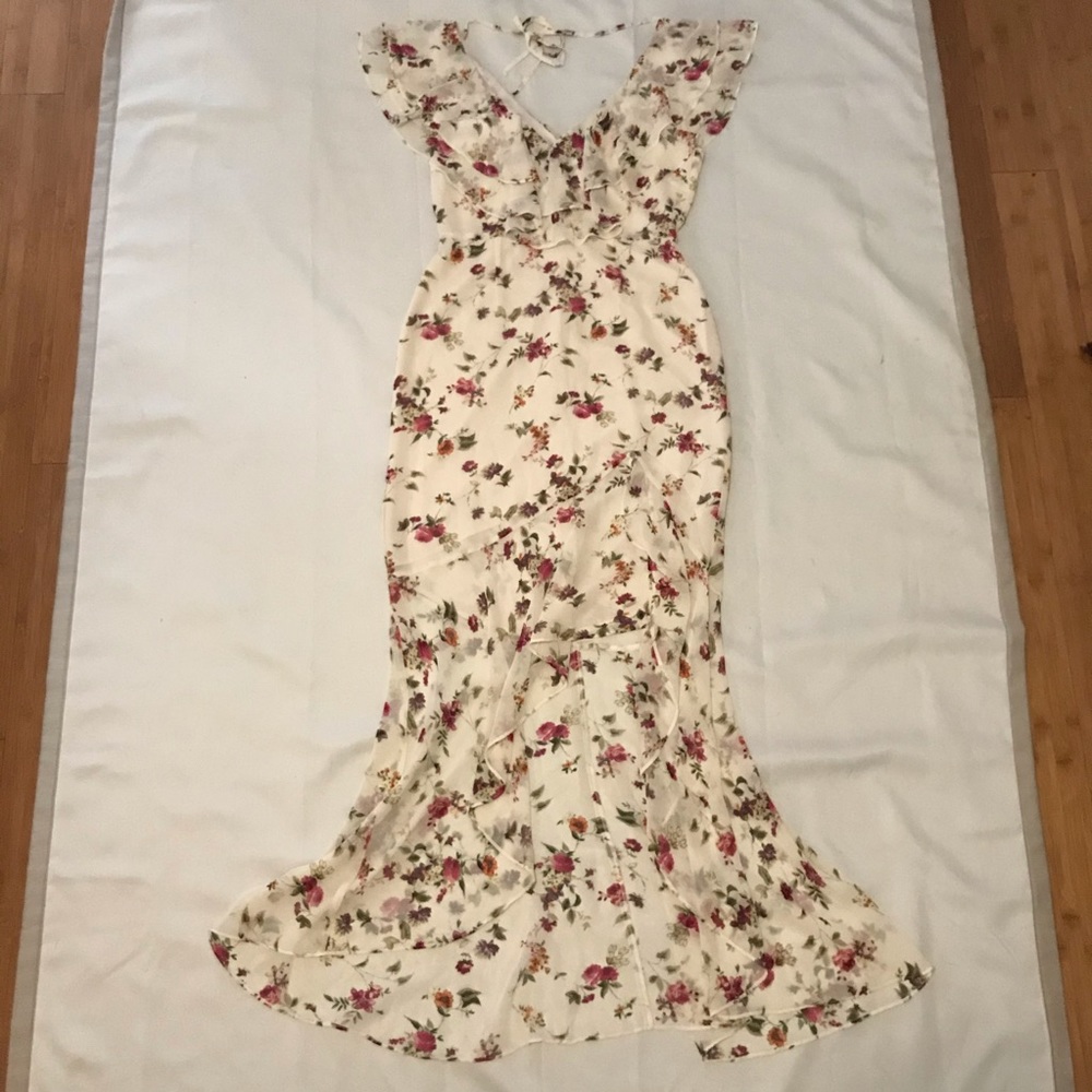VINTAGE CHIFFON FLOWER DRESS
